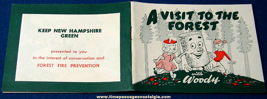 Old Unused A Visit To The Forest With Woody Fire Prevention Advertising Booklet