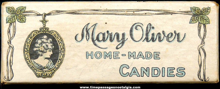 Old Mary Oliver Home Made Candies Advertising Box