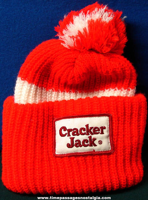 Old Unused Cracker Jack Advertising Toboggan Knit Hat