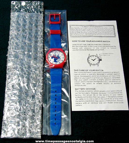 Unused 1992 Cracker Jack Pop Corn Confection Mail Away Premium Wrist Watch