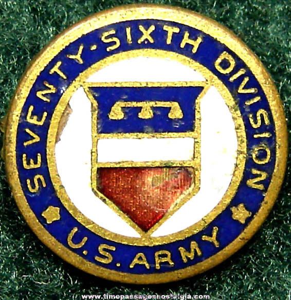Small Old Enameled United States Army 76th Infantry Division Insignia Pin