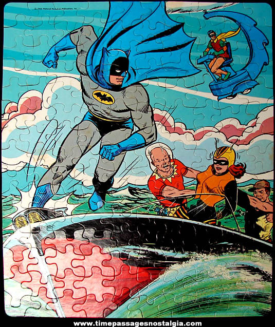 Boxed 1966 Batman & Robin Cartoon Character Jigsaw Puzzle