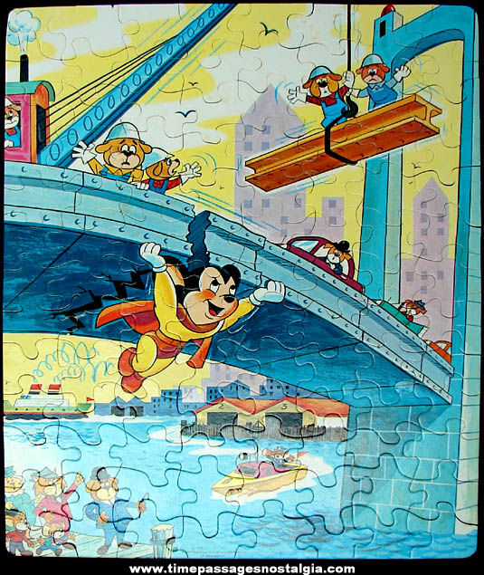Boxed 1967 Mighty Mouse Cartoon Character Jigsaw Puzzle