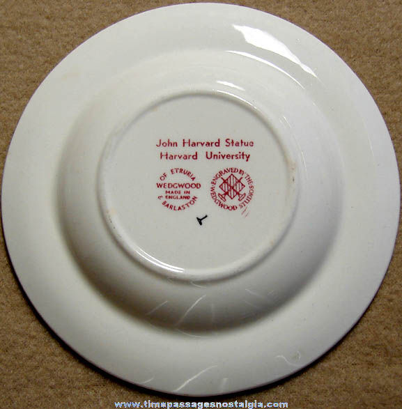 Old Harvard University Advertising Souvenir Porcelain Cigarette Ash Tray