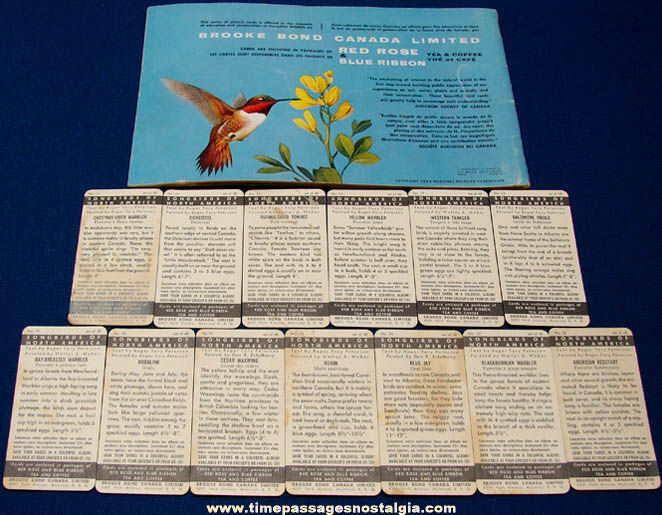 1959 Brooke Bond Tea Premium Card Album With (16) Song Birds of North America Cards