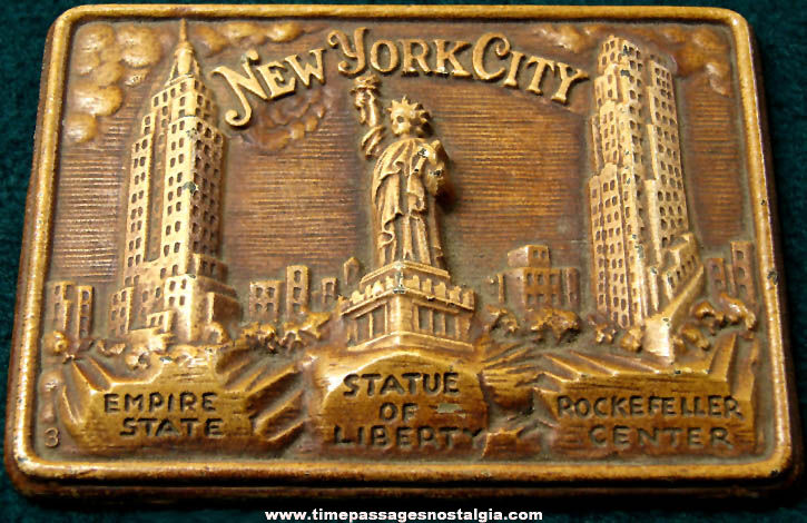 Old New York City Advertising Souvenir Trivet Plaque