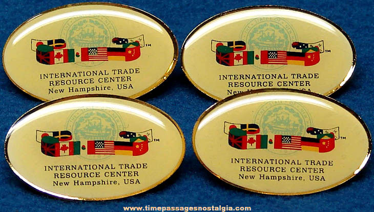 (4) Unused New Hampshire International Trade Resource Center Advertising Pins