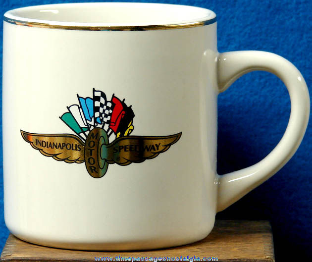 Indianapolis Motor Speedway Advertising Souvenir Ceramic Coffee Mug