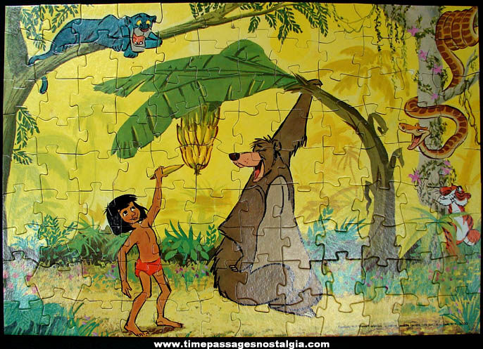 Colorful Boxed ©1968 Walt Disney Jungle Book Character Jaymar Jigsaw Puzzle