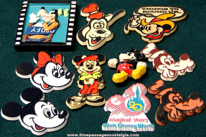 (10) Different Colorful Walt Disney Character Magnets