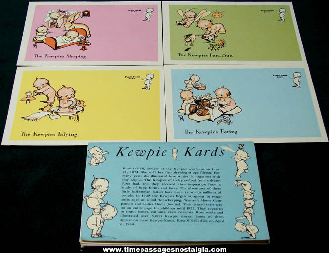 Booklet of (29) Colorful Old Kewpie Kard Post Cards