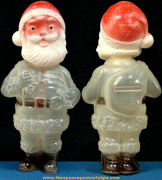 Old Christmas Holiday Santa Claus Figure Candy Container Coin Savings Bank