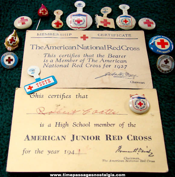 (15) Different Small Old American Red Cross Advertising Items