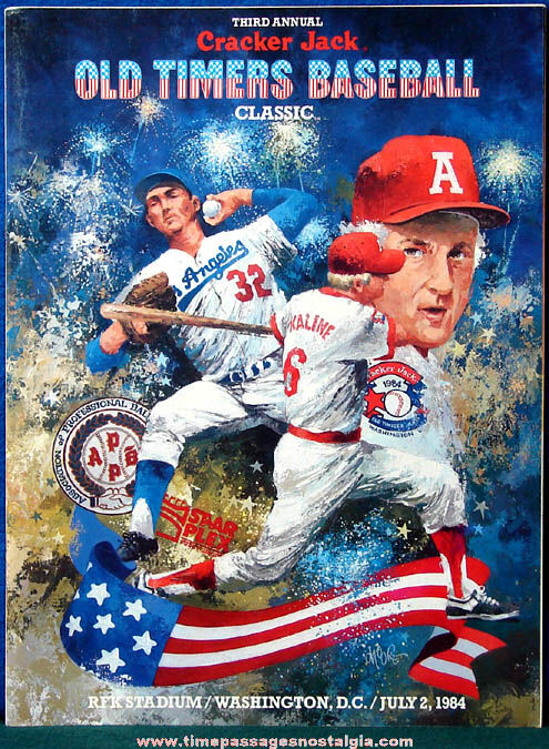 1984 Third Annual Cracker Jack Old Timers Baseball Classic Program Book