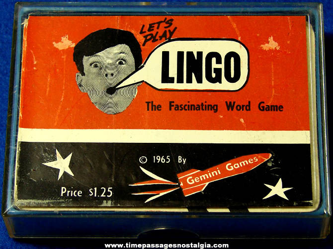 Unopened Boxed ©1965 Lingo Word Card Game