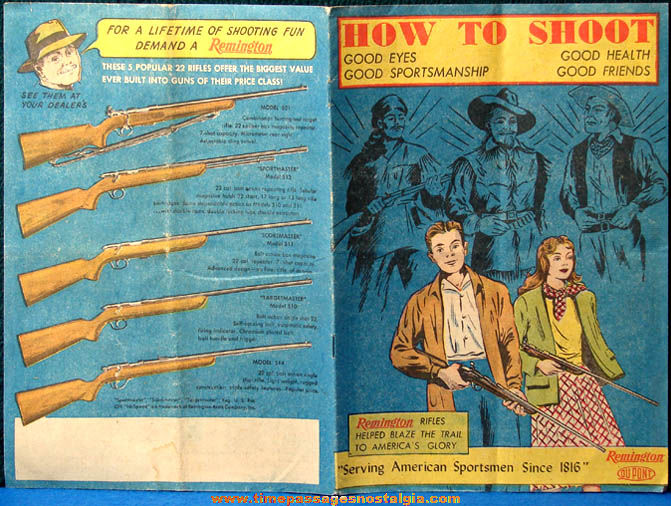 Old Remington Rifles Advertising Premium Comic Book