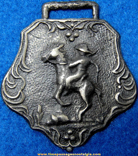 Old Miller Brothers 101 Ranch Wild West Show Western Cowboy Metal Watch Fob