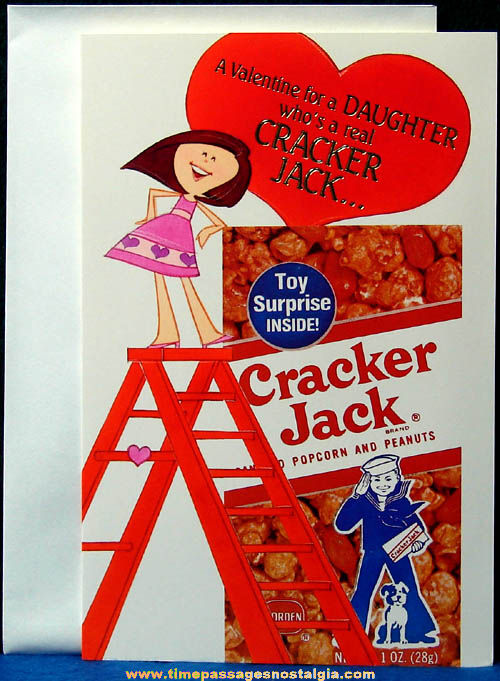 Unused ©1983 Cracker Jack Pop Corn Confection American Greetings Valentine Card with Envelope