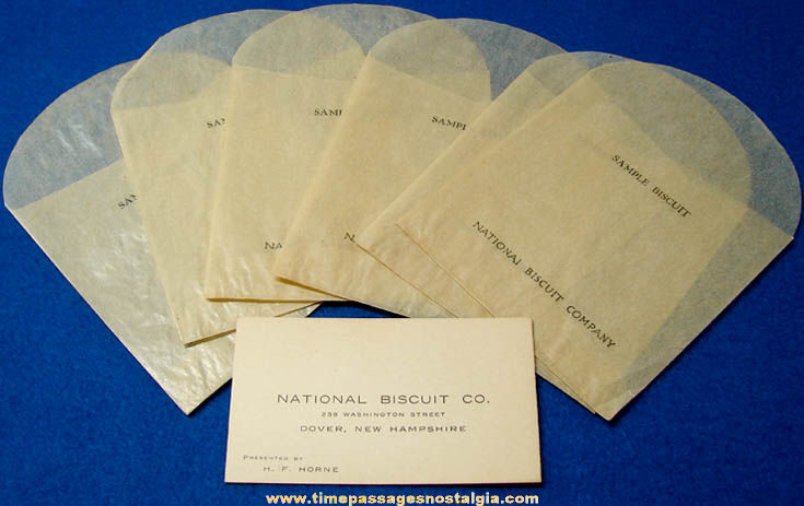 (7) Small Old National Biscuit Company Paper Advertising Items