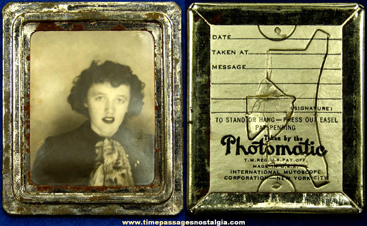 Old International Mutoscope Corporation Souvenir Photomatic Photograph