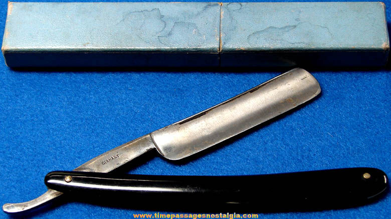 Old Boxed Geneva Cutlery Corporation Straight Edge Shaving Razor