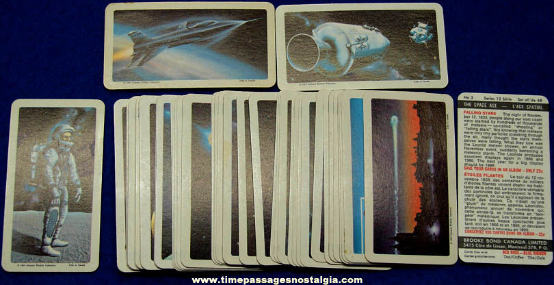 Complete Set of (48) ©1969 Brooke Bond Tea Premium Space Age Trading Cards