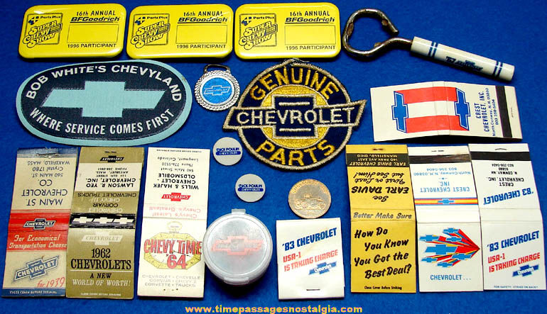 (19) Small Old Chevrolet Automobile Advertising and Premium Items