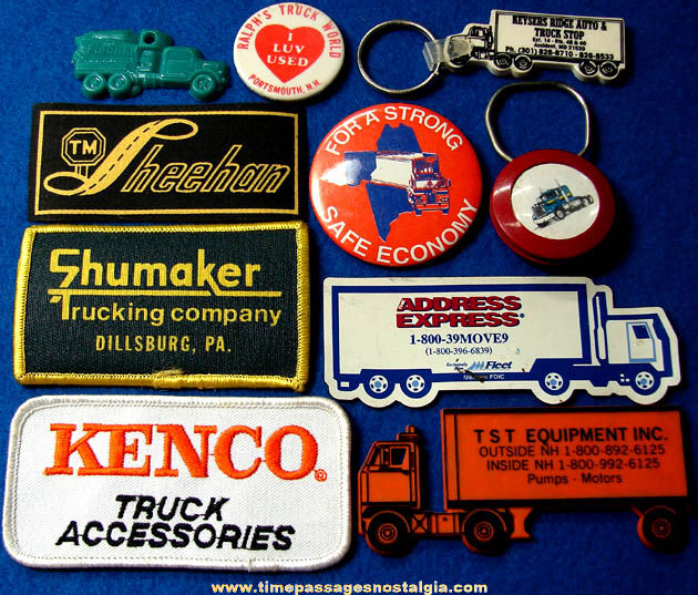 (10) Small Old Truck & Trucking Advertising and Employee Items