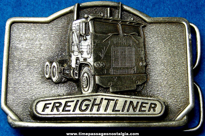 Unused 1978 Freightliner Tractor Trailer Truck Advertising Metal Belt Buckle