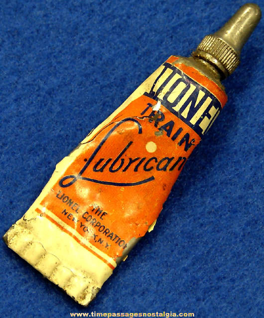 Old Lionel Model Toy Train Advertising Lubricant Tube