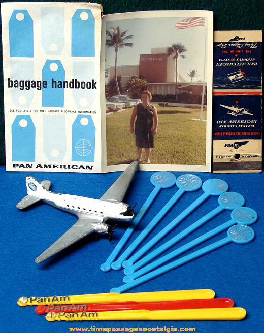 (13) Old Pan American Pan Am Airlines Advertising & Souvenir Items