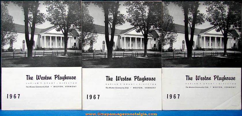 (5) Old Weston Playhouse Vermont Posters & Advertising Souvenir Program Booklets
