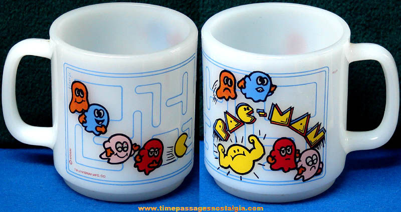 Old Pac Man Character Midway Video Game Advertising Glasbake Coffee Mug