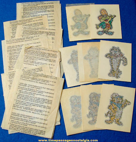 (8) Old Unused Kellogg’s Cereal Advertising Character Iron On Transfer Prizes