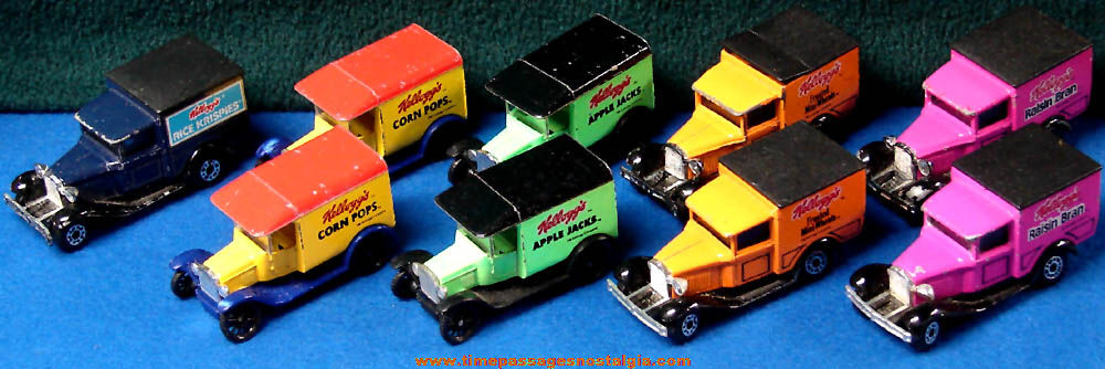 Matchbox trucks-Kellogg's cereal Corn Pops Apple Jack Raisin Bran MiniWheat TWP