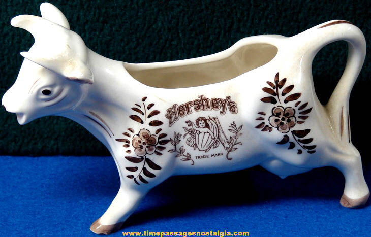 1982 Hershey’s Advertising Ceramic Chocolate Syrup or Cow Creamer Pitcher