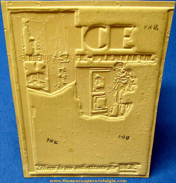 (7) Different Unused 1930 Ice & Ice Man Advertising Ad Mat Molds