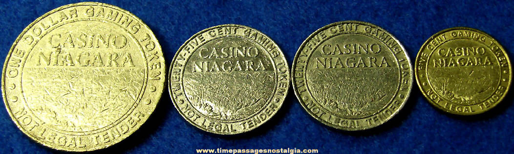 (4) Casino Niagara Advertising Slot Machine Gaming Token Coins