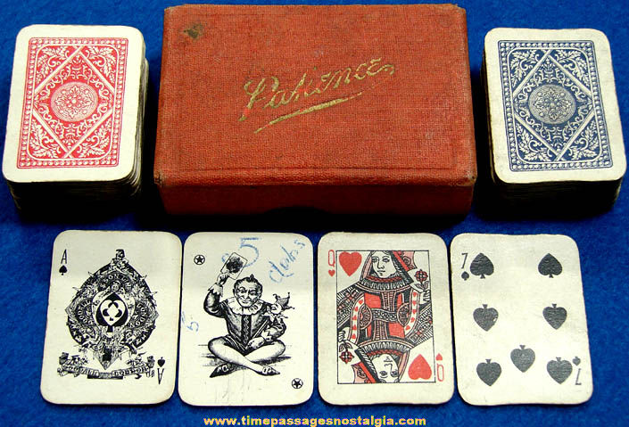(2) Old Boxed Miniature Goodall & Son Limd Patience Playing Card Decks