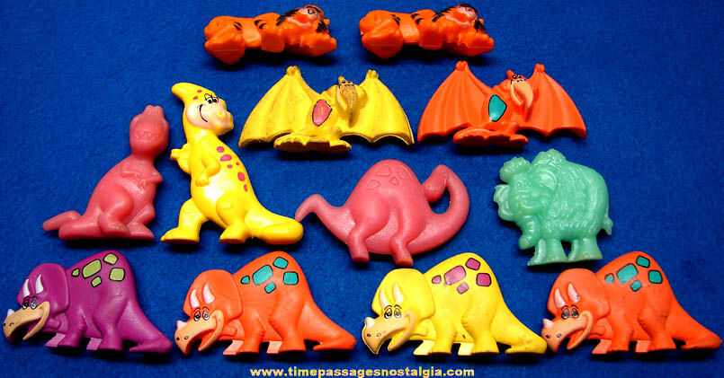 (12) 1980s &1990s Cereal Prize Dinosaur & Prehistoric Animal Toy Figures