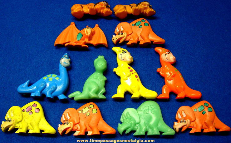 (12) 1980s &1990s Cereal Prize Dinosaur & Prehistoric Animal Toy Figures