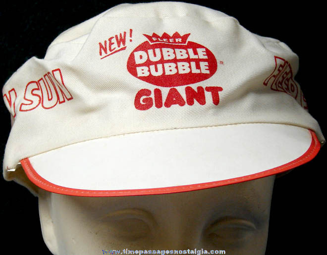 Old Fleer Dubble Bubble Giant Bubble Gum Advertising Premium Cloth Hat