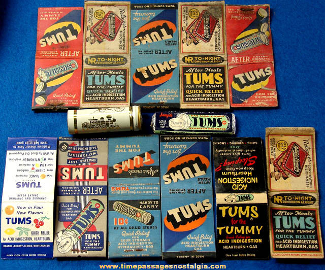 (13) Old Tums Antacid Advertising Items