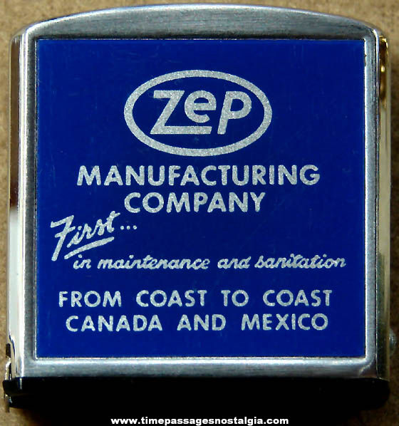 Old Zep Manufacturing Company Advertising Premium Barlow Tape Measure