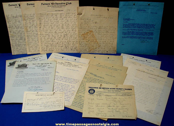 (15) Early 1900s Mining & Metal Processing Company Correspondence Letters & Receipts