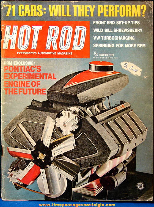 Hot Rod Magazine October 1970 Issue