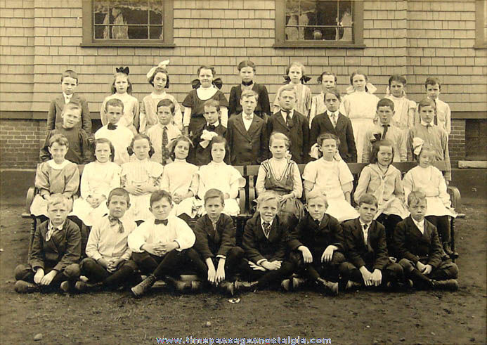 Old Concord Massachusetts Fourth Grade Class School Photograph