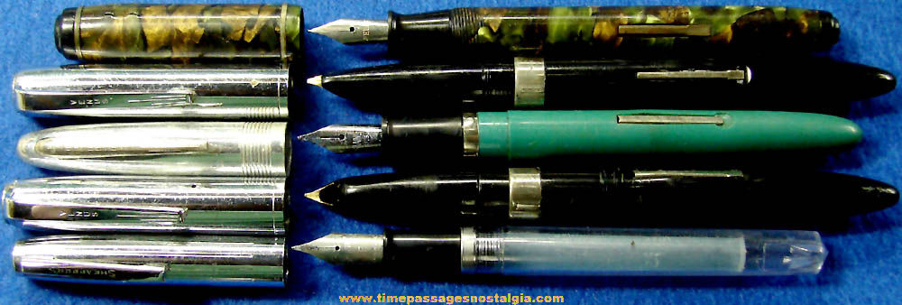 (5) Old Fountain Ink Pens