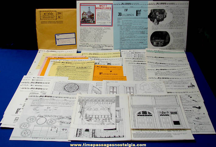 (175 pages) 1975 Mott Miniature Museum Newsletters, Information, & Miniature Building Plans