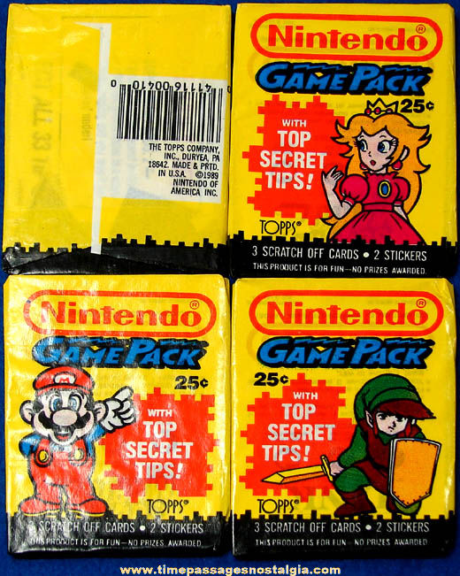 ©1989 Topps Nintendo Video Game Trading Card Stickers Full Store Display Box